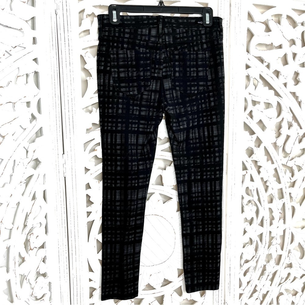 Liverpool Black & Gray Plaid Pull-on Pants